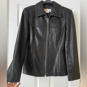 Michael Kors, leather blazer, worn only three times